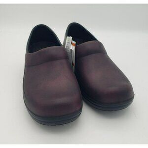 NWT Crocs Dual Comfort Felicity Clog Nurse Non-Slip Garnet Blk Women’s Size 6w